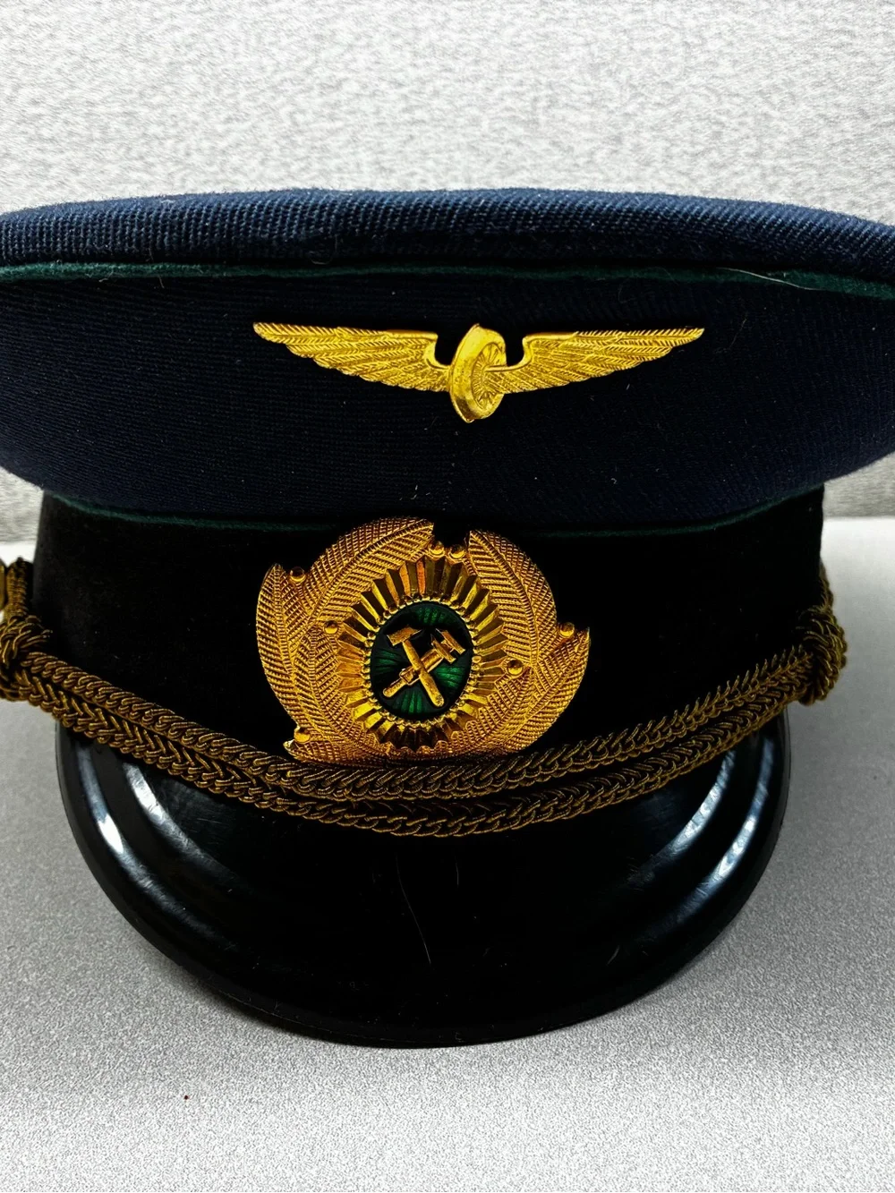 VTG SOVIET Uniform Military Officer Visor Cap size 56 Railroad Railways USSR